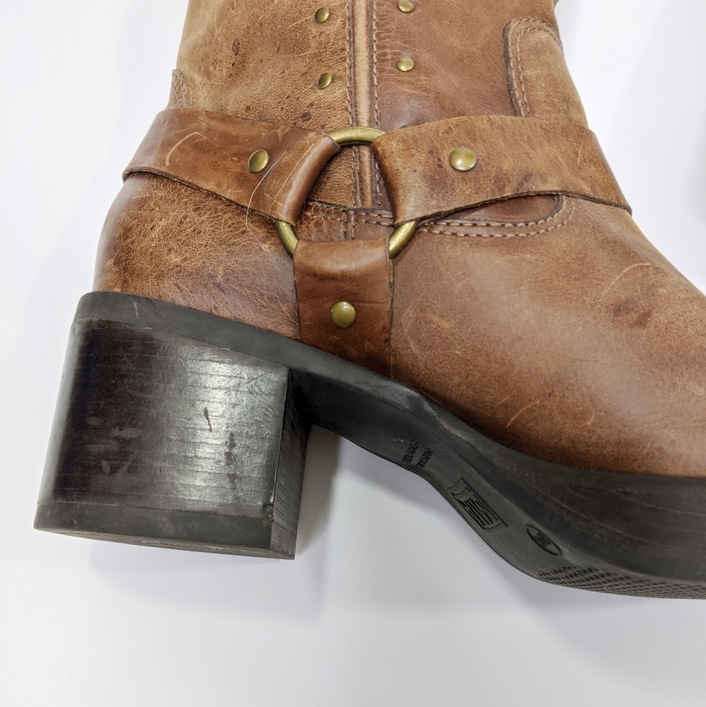 Vintage 90s MIA Chunky Platform Square Moto Boot - Picture 5 of 8